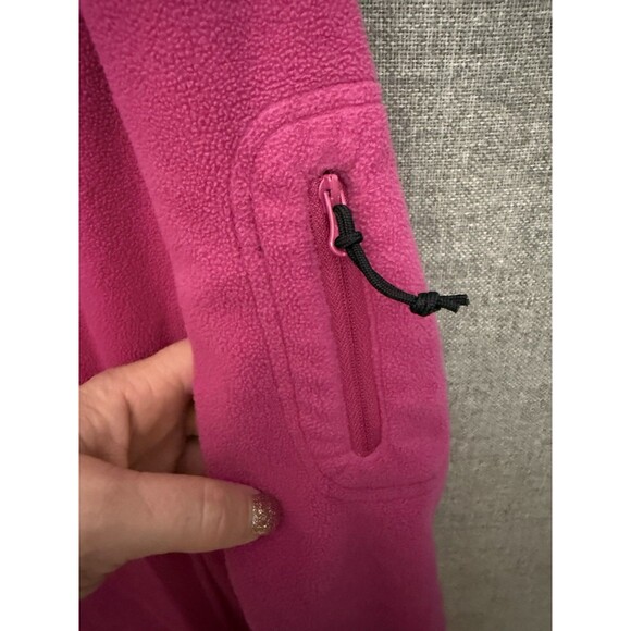 Columbia Fleece Sweatshirt Jacket Women’s Large L Pink Full Zip Up Pockets - Picture 5 of 8